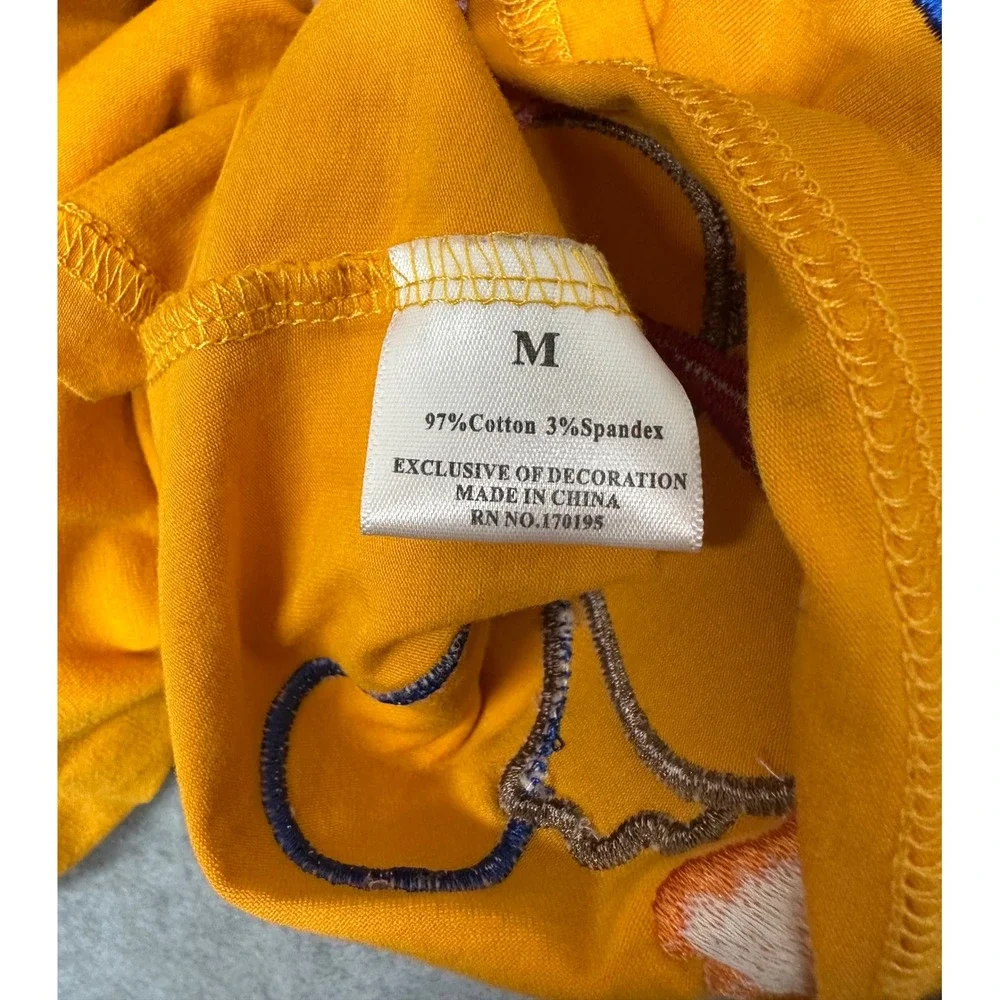 Kids Mustard Yellow Turkey Ruffle Sleeve Long‎ Sleeve Top Size M